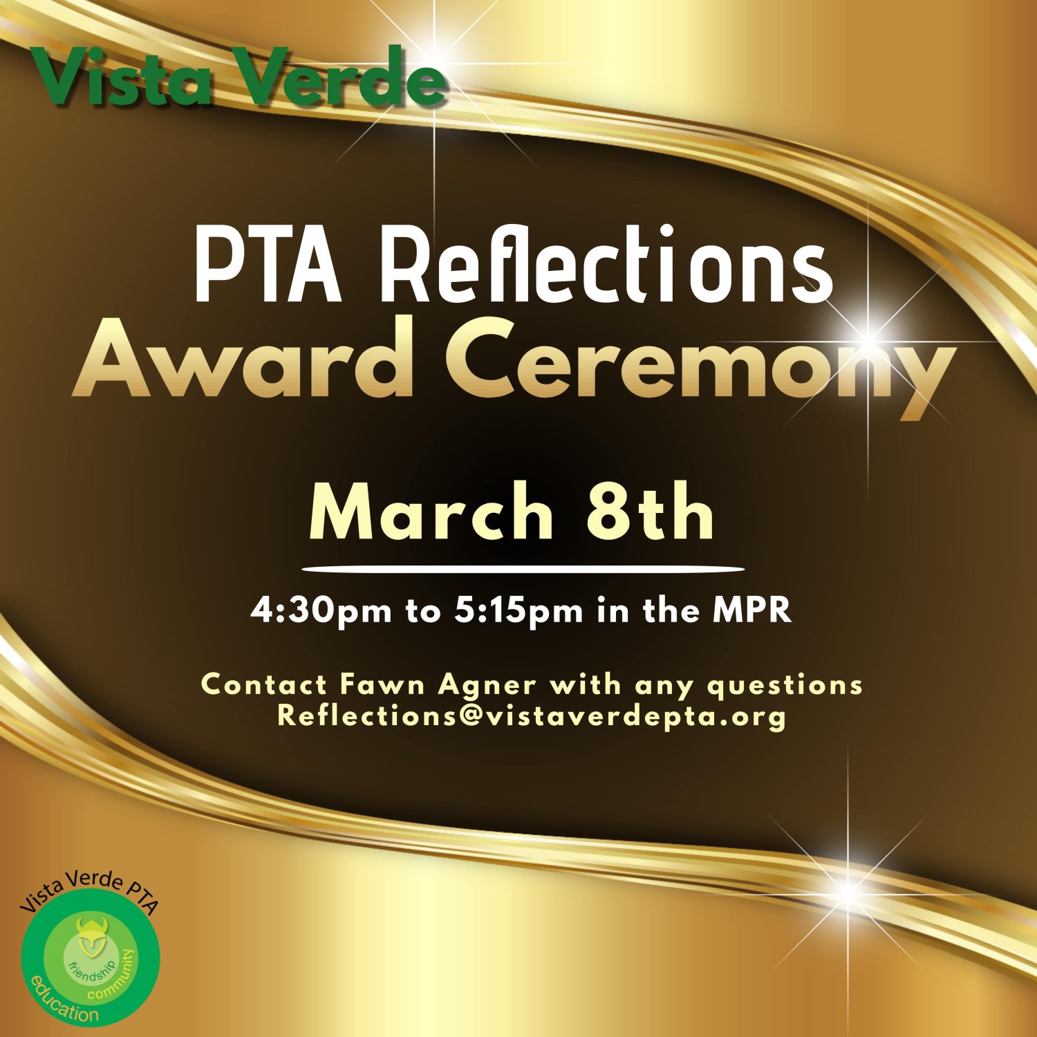Reflections Award Ceremony March 8th Vista Verde PTA