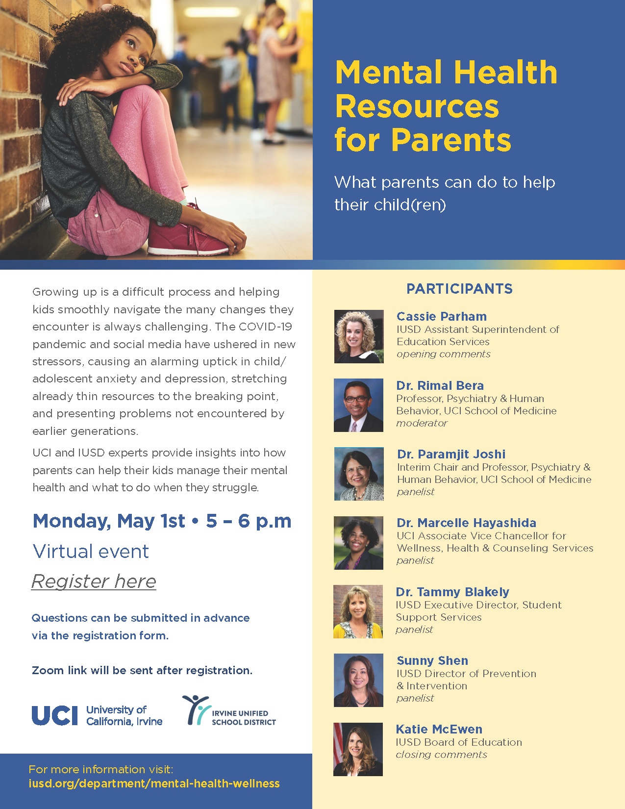 Mental Health Resources Forum – May 1 – Vista Verde PTA