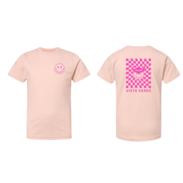 Checkboard Collection Youth T-Shirt (Blush)