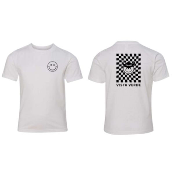 Checkboard Collection Youth T-Shirt (White)