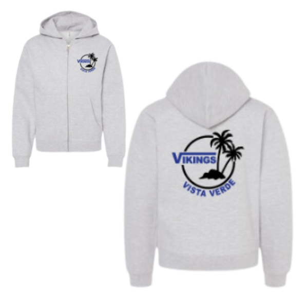 Palms Collection Youth Zip Hoodie (White/Blue)