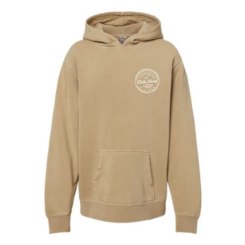 Seaside Vikings Independent Trading Youth Pigment Dyed Hoodie Pigment Sandstone