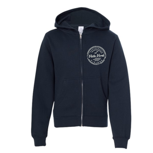 SEASIDE VIKINGS Independent Trading Youth Midweight Full Zip Hooded Sweatshirt Navy